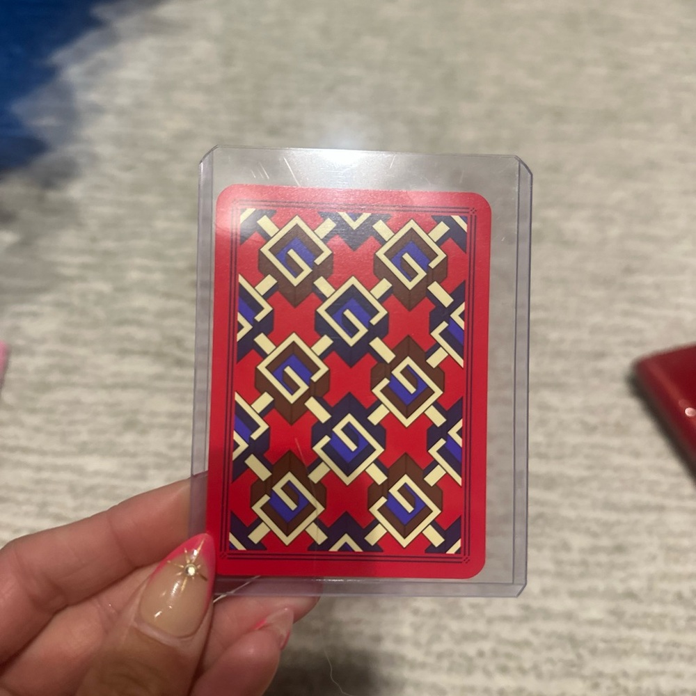 Gucci Red and Gold Geometric Card